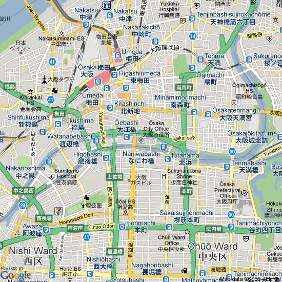 Osaka Map Japanese
